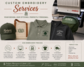 Embroidery Services, from 5,000 to 20,000+ Stitches