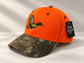 Maryland Flag, Duck with Sunset, Blaze Orange Cap with Camouflage Bill
