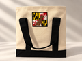 Maryland Flag, Chocolate Lab Personalized Canvas Tote
