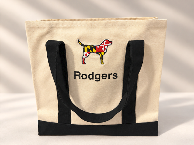 Maryland Flag, Lab Personalized Canvas Tote